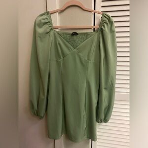 Kendall & Kylie Long Puffed Long Sleeve Bodycon Dress